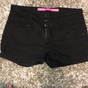 Black High Waisted Shorts